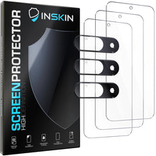 Load image into Gallery viewer, Inskin Screen Protector for Google Pixel 9 Series (2024) – 3-Pack Tempered Glass for Screen & 3-Pack for Camera Lens, Fingerprint ID Support, Plasma Coating, Case-Friendly Design