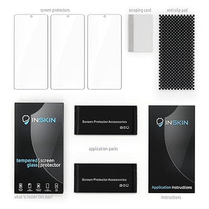Inskin Tempered Glass Screen Protector for Motorola Edge 6.6 inch [2022] – 3-Pack, Ultra HD, Advanced Anti Fingerprint Plasma Coating, Case-Compatible