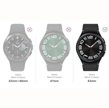 Load image into Gallery viewer, Inskin Screen Protector for Samsung Galaxy Watch 6 Classic - 3-Pack, 9H Tempered Glass, Ultra HD, Case-Friendly