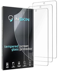 Inskin Tempered Glass Screen Protector for Motorola Edge 6.6 inch [2022] – 3-Pack, Ultra HD, Advanced Anti Fingerprint Plasma Coating, Case-Compatible