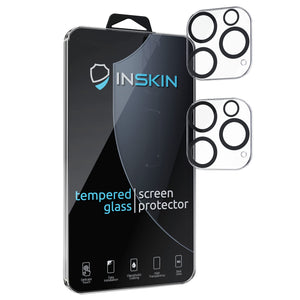 Inskin Tempered Glass Camera Lens Protector, fits Apple iPhone 13 Pro / 13 Pro Max. Jet-Black. 2-Pack.