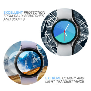 Inskin Screen Protector for Samsung Galaxy Watch 5 Pro 45mm - 3-Pack, 9H Tempered Glass Film, HD Clear, Anti Scratch, Bubble-Free Adhesive