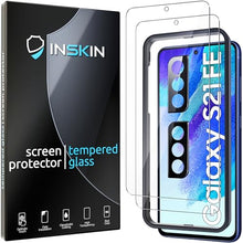 Load image into Gallery viewer, Inskin Tempered Glass Screen Protector for Samsung Fan Edition (FE) Series - Ultimate 3+3 Bundle with Camera Lens Guard and Auto Alignment Tray - Ultra HD, Case Compatible