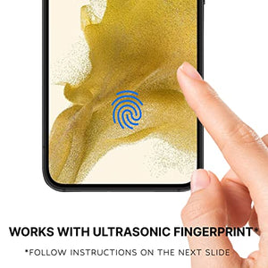 Inskin Privacy Anti-Spy Tempered Glass Screen and HD Clear Camera Lens Protector, fits Samsung Galaxy S22 5G 6.1 inch [2022] - 2+2 Pack, Ultrasonic Fingerprint Compatible, Anti-Scratch, Precision Touch, Bubble-Free Adhesive