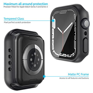 Inskin Case with Built-in Tempered Glass Screen Protector, fits Apple Watch Series 7.