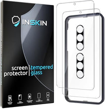Load image into Gallery viewer, Inskin Screen Protector for Samsung Galaxy S23 FE 5G (6.4 inch, 2023) - 2+2 Tempered Glass for Screen &amp; Camera Lens, Auto-Align Installation, Plasma Coating, Fingerprint ID Support, Fits Cases