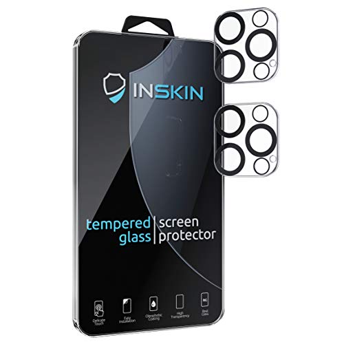 Inskin Tempered Glass Camera Lens Protector, fits Apple iPhone 12 Pro 6.1 inch. Jet-Black. 2-Pack.
