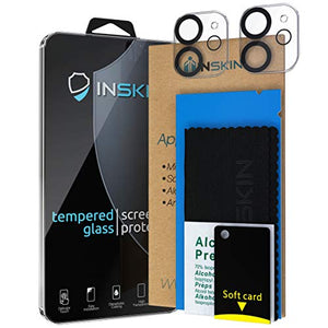 Inskin Tempered Glass Camera Lens Protector, fits Apple iPhone 12 6.1 inch. Jet-Black. 2-Pack.
