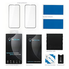 Load image into Gallery viewer, Inskin 2.5D Full Coverage Full Glue Tempered Glass Screen Protector, fits Apple iPhone 14/13/13 Pro. Jet-Black. 2-Pack.