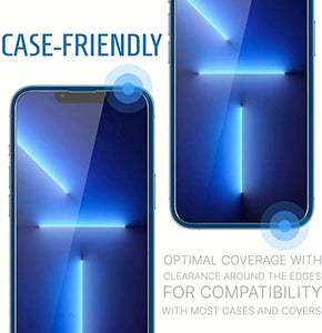 Inskin Privacy Anti-Spy Tempered Glass Screen Protector, fits iPhone 14/13/13 Pro 6.1 inch - 3-Pack with Auto Alignment Tool, Case-Friendly, 9H Hardness, Anti Scratch, Bubble Free