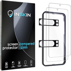 Inskin Screen Protector for Google Pixel 8 Pro (6.7 inch, 2023) - 2+2 Tempered Glass for Screen & Camera Lens, Auto-Align Installation, Fingerprint ID Support, Plasma Coating, Fits Cases