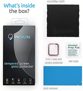 Inskin PC Case with Built-in Tempered Glass Screen Protector, fits Apple Watch Series 6/5/4/SE.