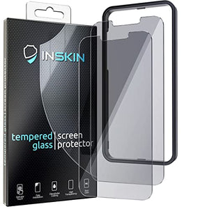 Inskin Privacy Anti-Spy Tempered Glass Screen and HD Clear Camera Lens Protector, fits iPhone 14 Plus 6.7 inch [2022]- 2+2 Pack with Auto Alignment Tool, Case-Friendly, 9H Hardness, Bubble Free