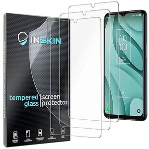Inskin Tempered Glass Screen Protector for TCL 40 XE 5G / TCL 40 X 5G 6.56 inch [2023] – 3-Pack, Ultra HD, Advanced Anti Fingerprint Plasma Coating, Case-Compatible