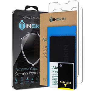 Inskin Case-Friendly Tempered Glass Screen Protector, fits Motorola Moto G7 Play 5.7 inch [2019]. 2-Pack.
