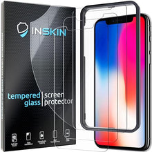 Load image into Gallery viewer, Inskin Screen Protector for iPhone 11 Pro/X/XS 5.8 inch – 3-Pack, Tempered Glass, Auto-Align Installation, Ultra HD, Long-Lasting Coating, Fits Cases