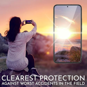 Inskin Tempered Glass Screen Protector for Samsung Galaxy S24 series [2024] - Ultimate 3+3 Bundle with HD Clear Camera Lens Guard and Auto Alignment Tray - Ultrasonic Fingerprint Support, Case Compatible