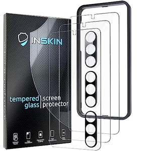 Inskin Tempered Glass Protector for Samsung Galaxy S23 5G/S23 Plus 5G [2023] - 3+3 Pack, Screen + Camera, Ultrasonic Fingerprint Compatible, Case-Friendly