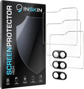 Inskin Tempered Glass Protector for Samsung Galaxy Z Flip 5 5G 6.7 inch [2023] - 3+3 Pack, Screen + Camera, Case-Friendly