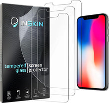 Load image into Gallery viewer, Inskin Tempered Glass Screen Protector for iPhone 11 Pro Max/Xs Max 6.5 inch – 3-Pack, Ultra HD, Advanced Anti Fingerprint Plasma Coating, Case-Compatible