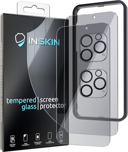 Inskin Privacy Screen Protector for iPhone 14 Pro (6.1 inch, 2022) - 2+2 Tempered Glass for Screen & Camera Lens, Auto-Align Installation, Ultra HD, Long-Lasting Plasma Coating, Fits Cases