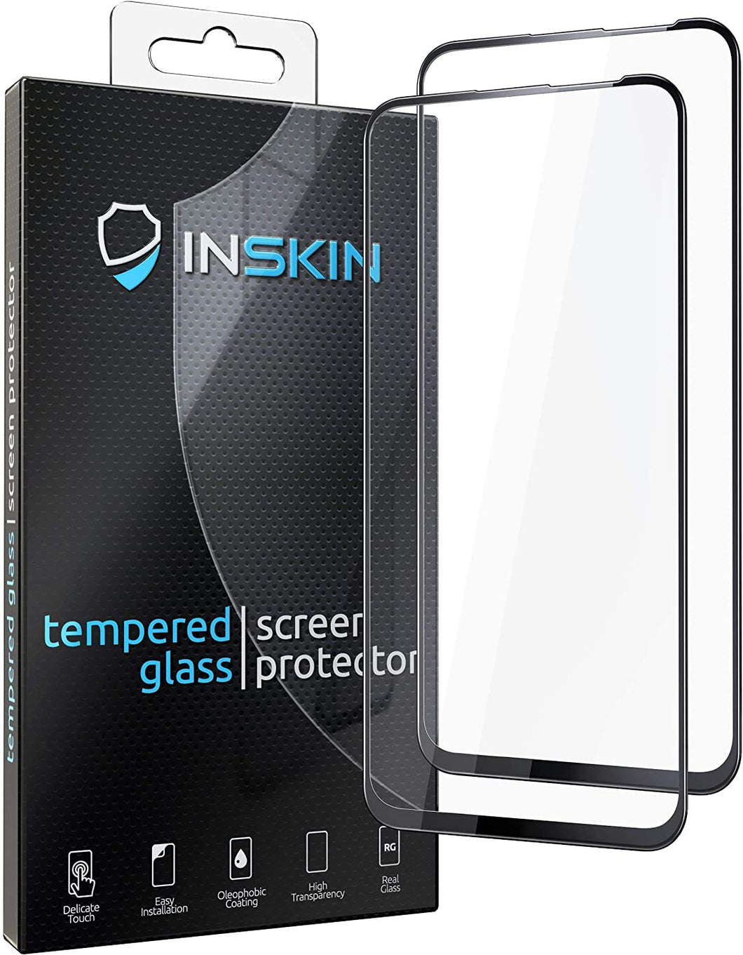 Inskin 2.5D Full Coverage Full Glue Tempered Glass Screen Protector, fits Samsung Galaxy A11 SM-A115 6.4 inch [2020]. 2-Pack.