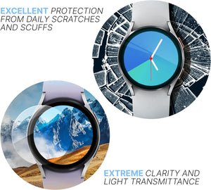 Inskin Screen Protector for Samsung Galaxy Watch 6 Classic - 3-Pack, 9H Tempered Glass, Ultra HD, Case-Friendly