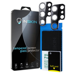 Inskin Tempered Glass Camera Lens Protector, fits Samsung Galaxy S22 Ultra 5G 6.8 inch [2022]. 2-Pack.