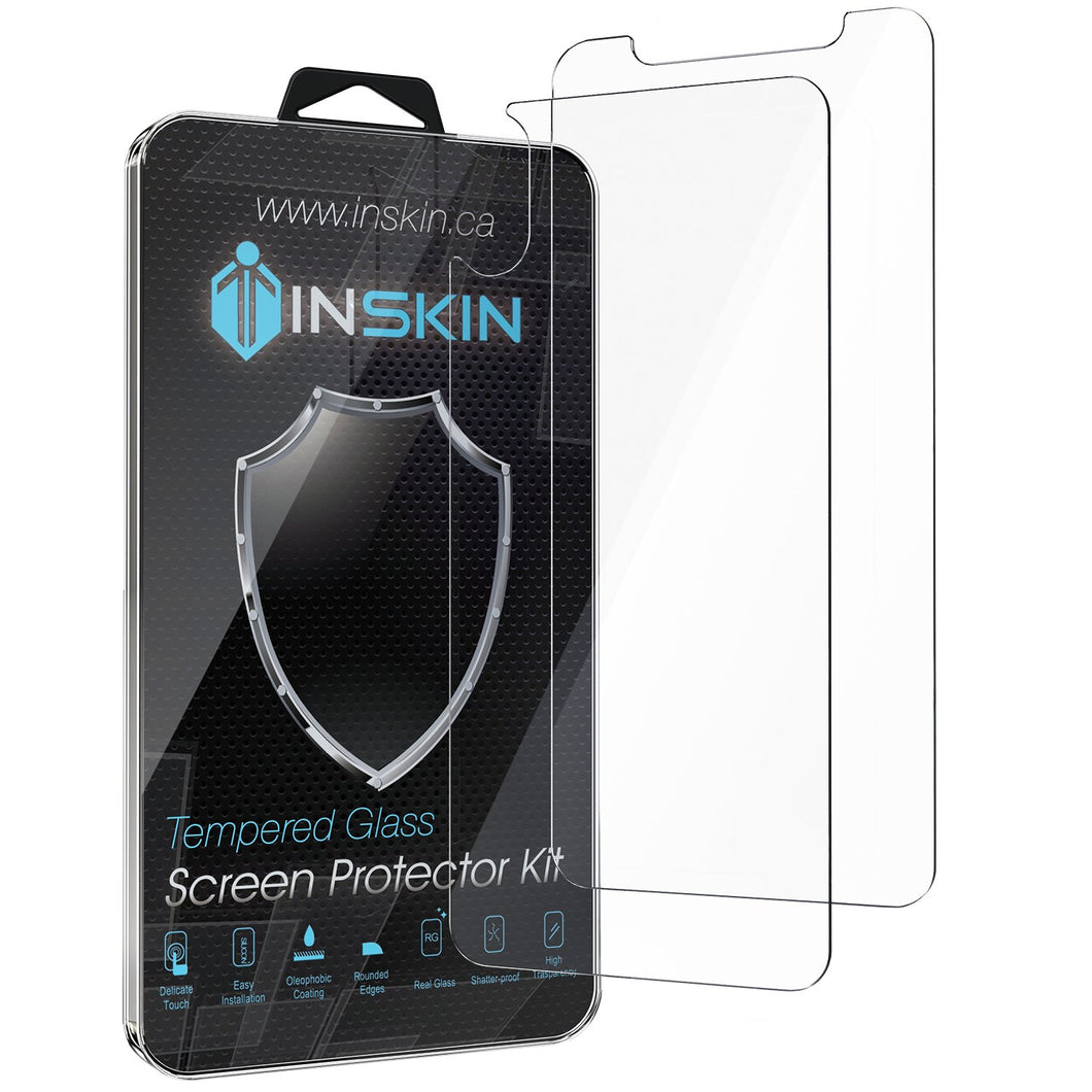 Inskin 2-in-1 Front and Back Tempered Glass Screen Protector, fits iPhone X and iPhone XS 5.8 inch.