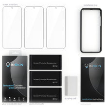 Load image into Gallery viewer, Inskin Screen Protector for Samsung Galaxy S21 FE 5G/4G (6.4 inch, 2022) - 3-Pack Tempered Glass, Auto-Align Installation, Plasma Coating, Fingerprint ID Support, Fits Cases