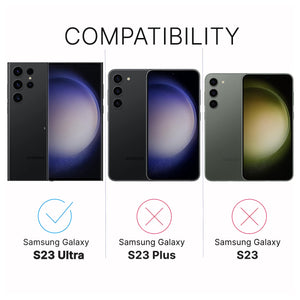 Inskin Anti Glare Screen and HD Clear Camera Protector for Samsung Galaxy S23 Ultra 5G 6.8 inch [2023] - 3 X Matte TPU Film + 3 X Tempered Glass, Fingerprint Unlock, Bubble Free