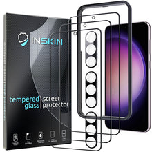 Load image into Gallery viewer, Inskin Anti Glare Screen and HD Clear Camera Lens Protector, fits Samsung Galaxy S23 Plus 5G 6.6 inch [2023] - 3+3 Pack, 9H Matte Tempered Glass Film, Fingerprint Unlock, Case-Friendly