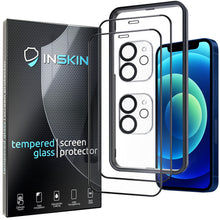 Load image into Gallery viewer, Inskin 2-in-1 Inskin Anti Glare Screen and HD Clear Camera Lens Protector for iPhone 12 Mini 5.4 inch - 2+2-Pack, 9H Tempered Glass, Matte Finish
