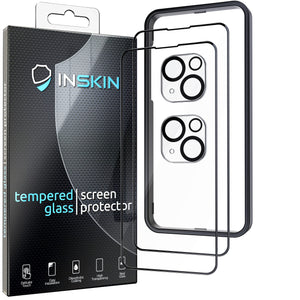 Inskin Anti Glare Screen and HD Clear Camera Lens Protector for iPhone 14 Pro 6.1 inch [2022] - - 2+2 Pack, 9H Tempered Glass Film, Matte Finish