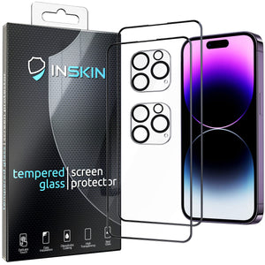 Inskin Anti Glare Screen and HD Clear Camera Lens Protector for iPhone 14 Pro Max 6.7 inch [2022] - 2+2 Pack, 9H Tempered Glass Film, Matte Finish