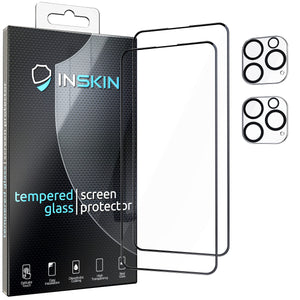 Inskin Anti Glare Screen and HD Clear Camera Lens Protector for iPhone 14 Pro Max 6.7 inch [2022] - 2+2 Pack, 9H Tempered Glass Film, Matte Finish