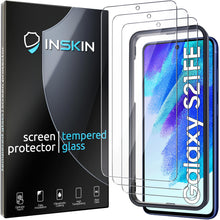 Load image into Gallery viewer, Inskin Screen Protector for Samsung Galaxy S21 FE 5G/4G (6.4 inch, 2022) - 3-Pack Tempered Glass, Auto-Align Installation, Plasma Coating, Fingerprint ID Support, Fits Cases