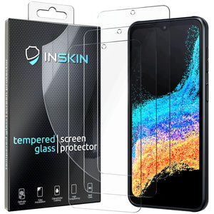 Inskin Screen Protector for Samsung Galaxy XCover 6 Pro (6.6 inch, 2022) – 3-Pack, Tempered Glass, Ultra HD, Long-Lasting Plasma Coating, Case-Compatible
